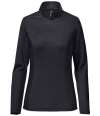 FPL-5W Stormtech Ladies Monterey 1/4 Zip Pullover Black colour image